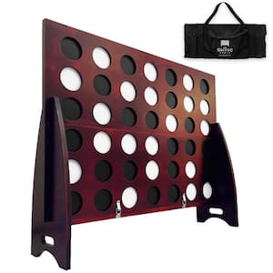 XL Giant 4 in. A Row 4 ft. x 3 ft. All Weather with Carrying Case & Noise Reducing Design - Giant Connect 4 Discs To Win