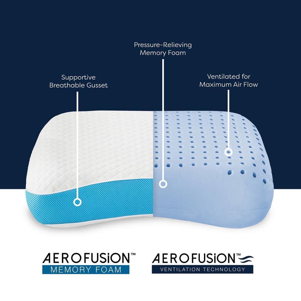 Ultra Firm Gel-Infused Memory Foam Back Sleeper Pillow