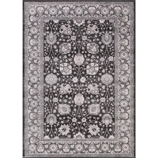 Lara Vase Anthracite 3 ft. x 4 ft. Area Rug