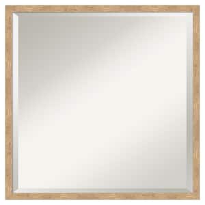 Imprint Light Bronze 21 in. x 21 in. Beveled Modern Square Wood Framed Wall Mirror in Bronze