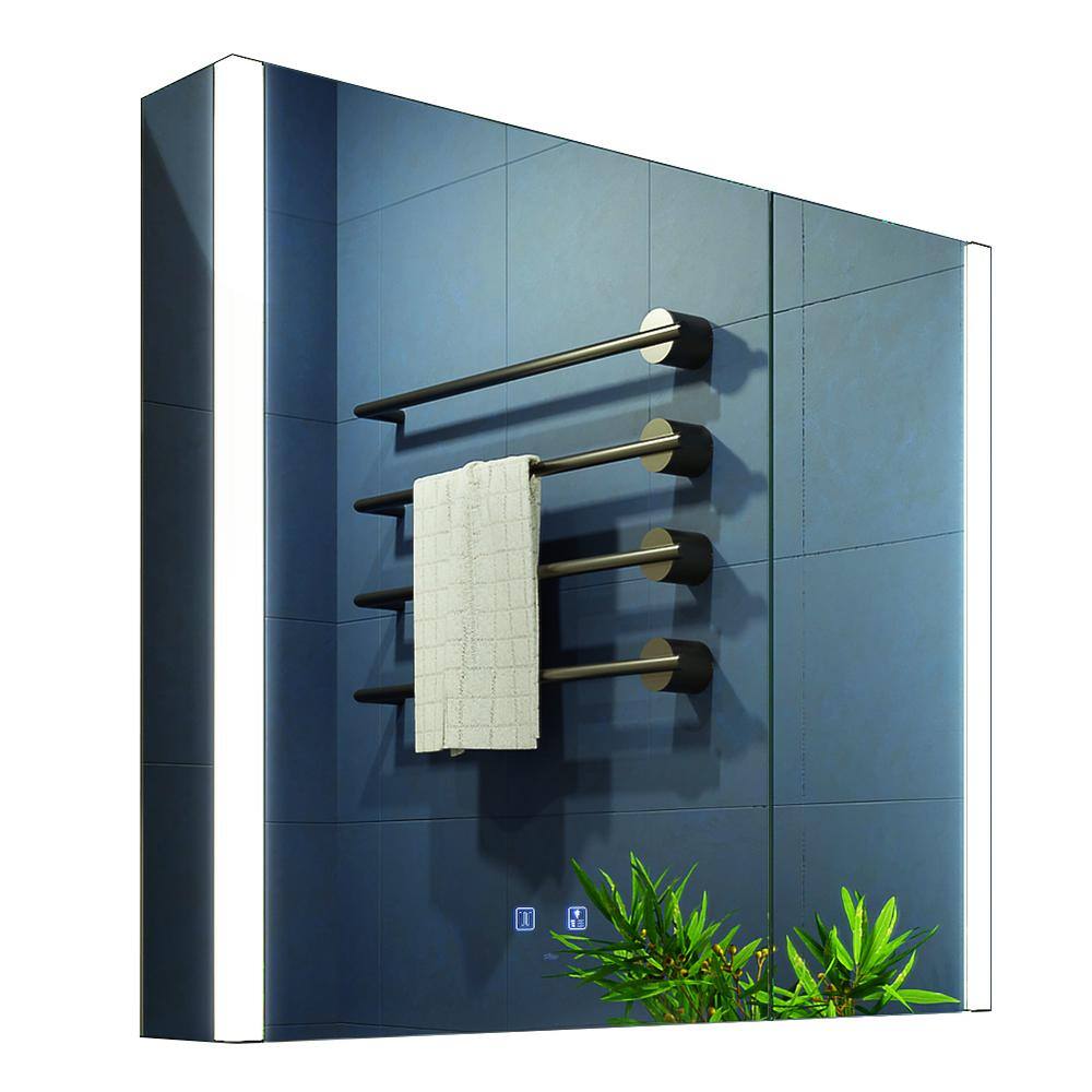 Reviews for KWW 31 in. W x 28 in. H Large Rectangular Wall Mount LED Lighted Medicine