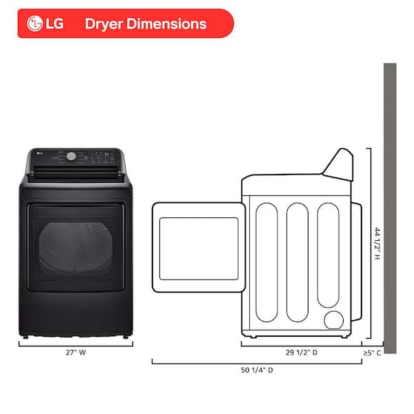 LG 7.3 cu. ft. Ultra Large High Efficiency Vented Gas Dryer with