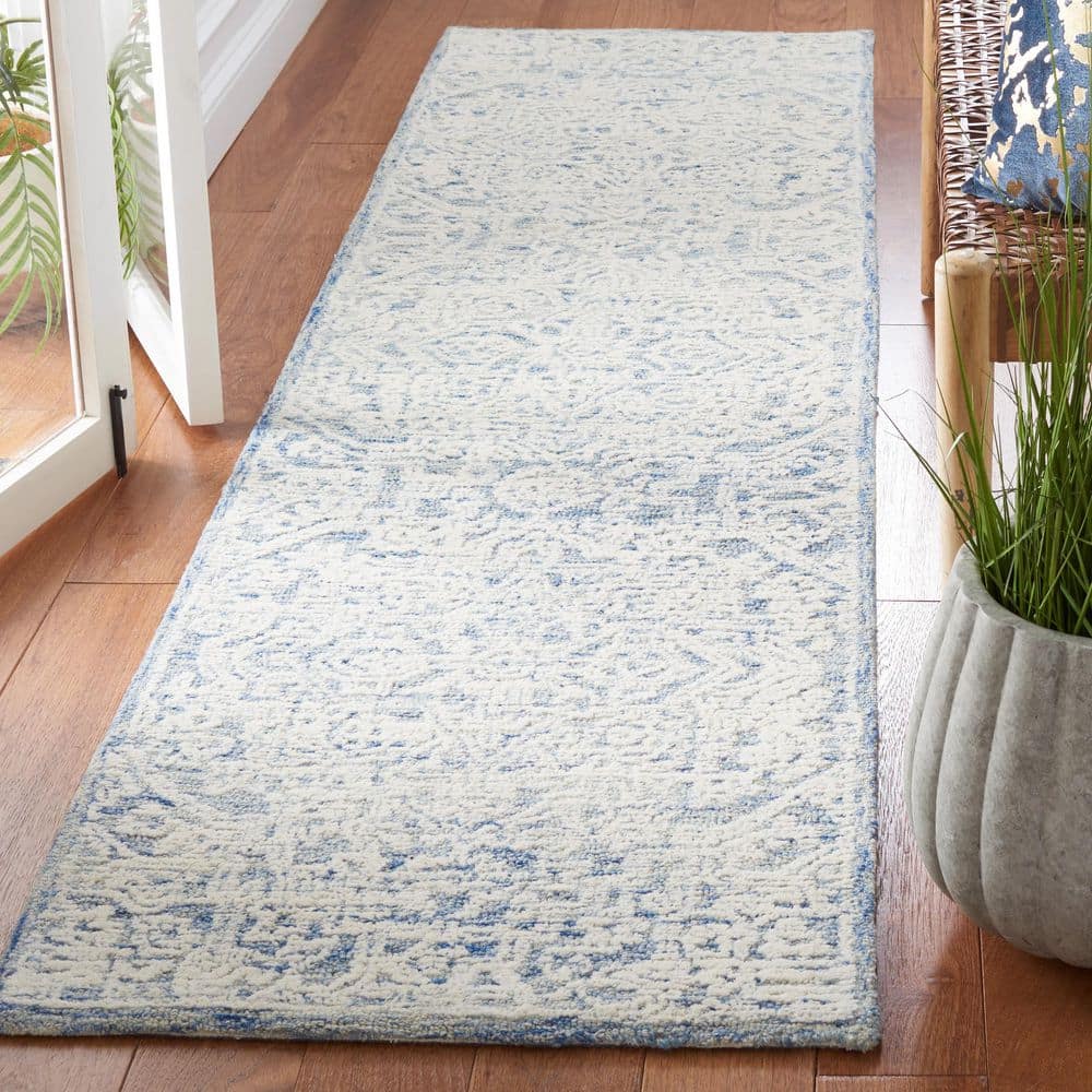 Roslyn 2 ft. x 9 ft. Blue/Ivory Distressed Ornate Runner Rug price history on PriceWatchPro