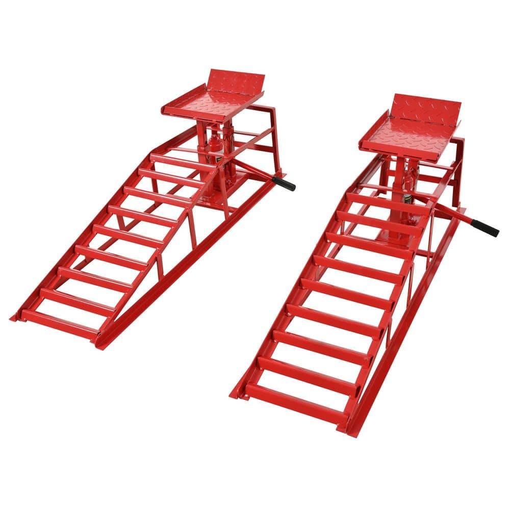 5-Ton Auto Car Truck Service Ramps Lifts Hydraulic Car Lifts 10000 lb. Capacity (2 Pack) Red price history on PriceWatchPro