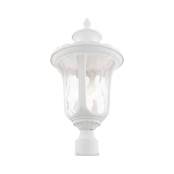 Livex Lighting Oxford 3 Light Textured Black Outdoor Post Top Lantern  7859-14 - The Home Depot