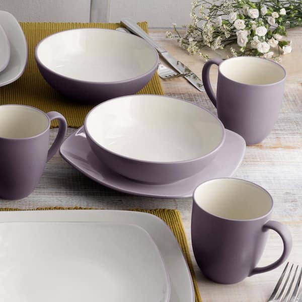 Noritake Colorwave Plum 16-Piece Square (Purple) Stoneware