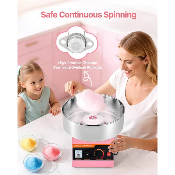 SKYSHALO Commercial Cotton Candy Machine, 1000W Electric Maker