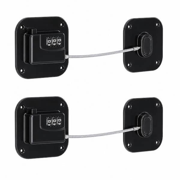 Heavy Duty Fridge Lock, Combination Lock for Refrigerator Cabinets, Drawers (2-Pack)