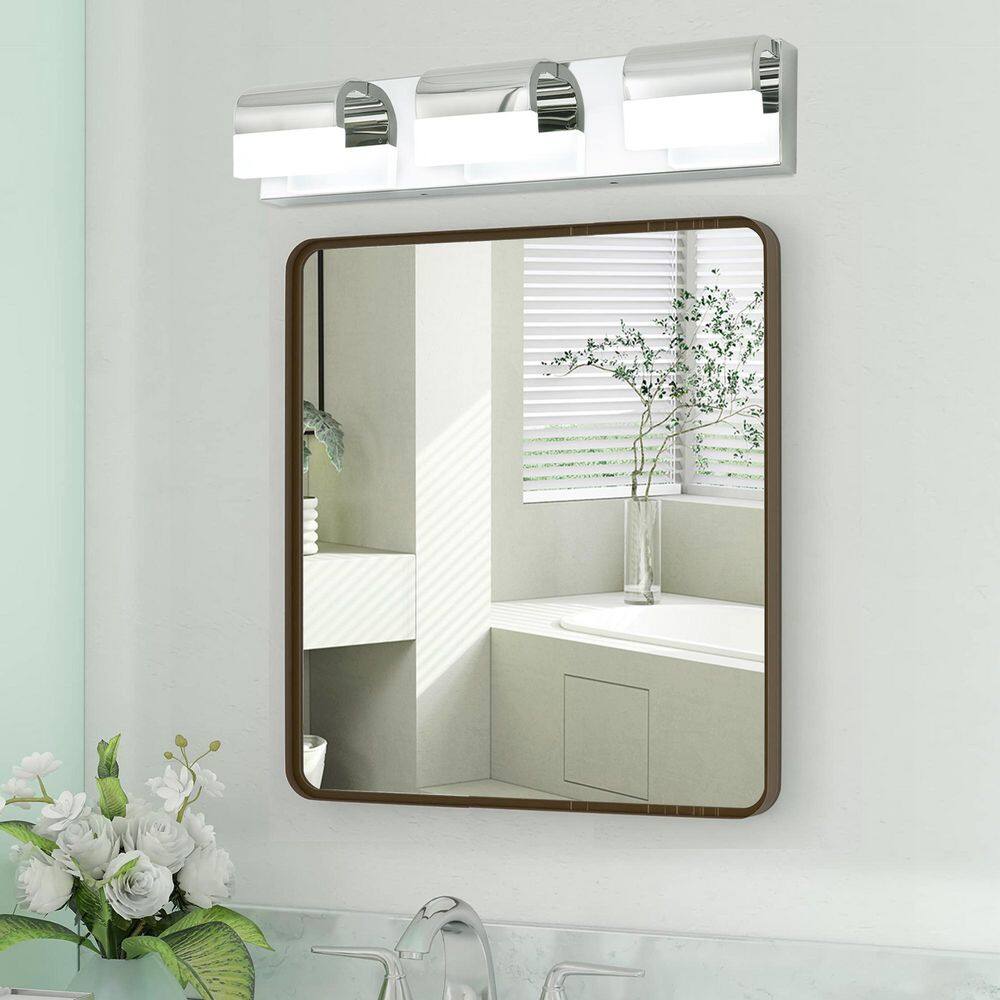22 in. 3-Light Chrome LED Vanity-Light with Shade price history on PriceWatchPro