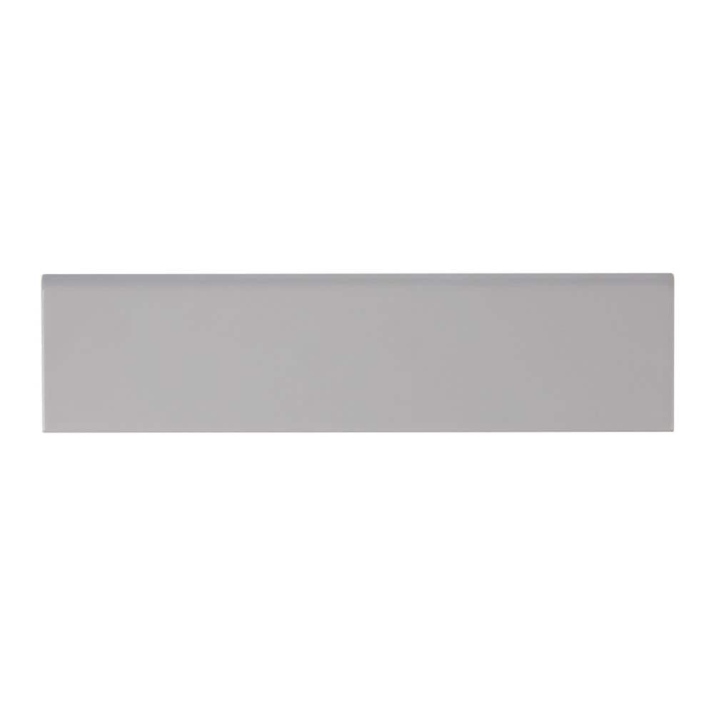 England Fog Gray Cambridge 3 in. x 12 in. Satin Matte Ceramic Bullnose Tile