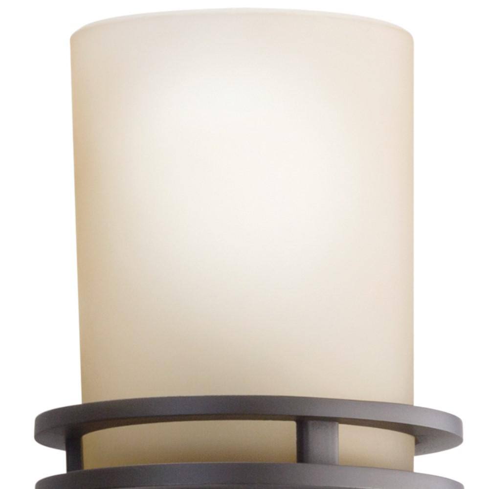 Olde Bronze 24" Modern Vanity Light with White Etched Glass