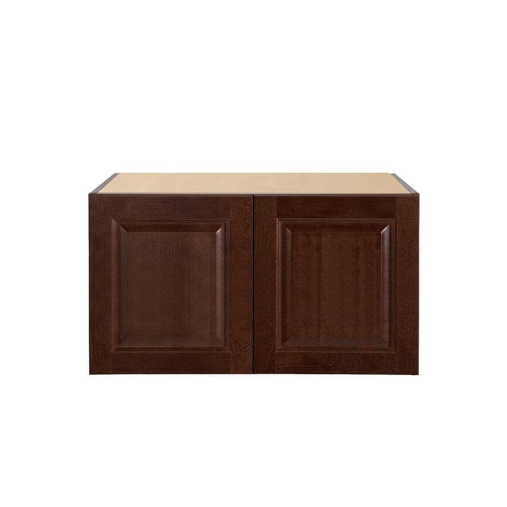 Charlotte Raised 36 in. W x 24 in. H x 24 in. D in Bordeaux Plywood Assembled Wall Cabinet
