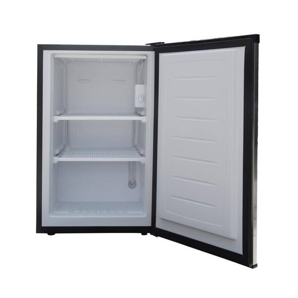 Magic Chef - 3.0 cu. ft. Upright Freezer in Stainless Steel