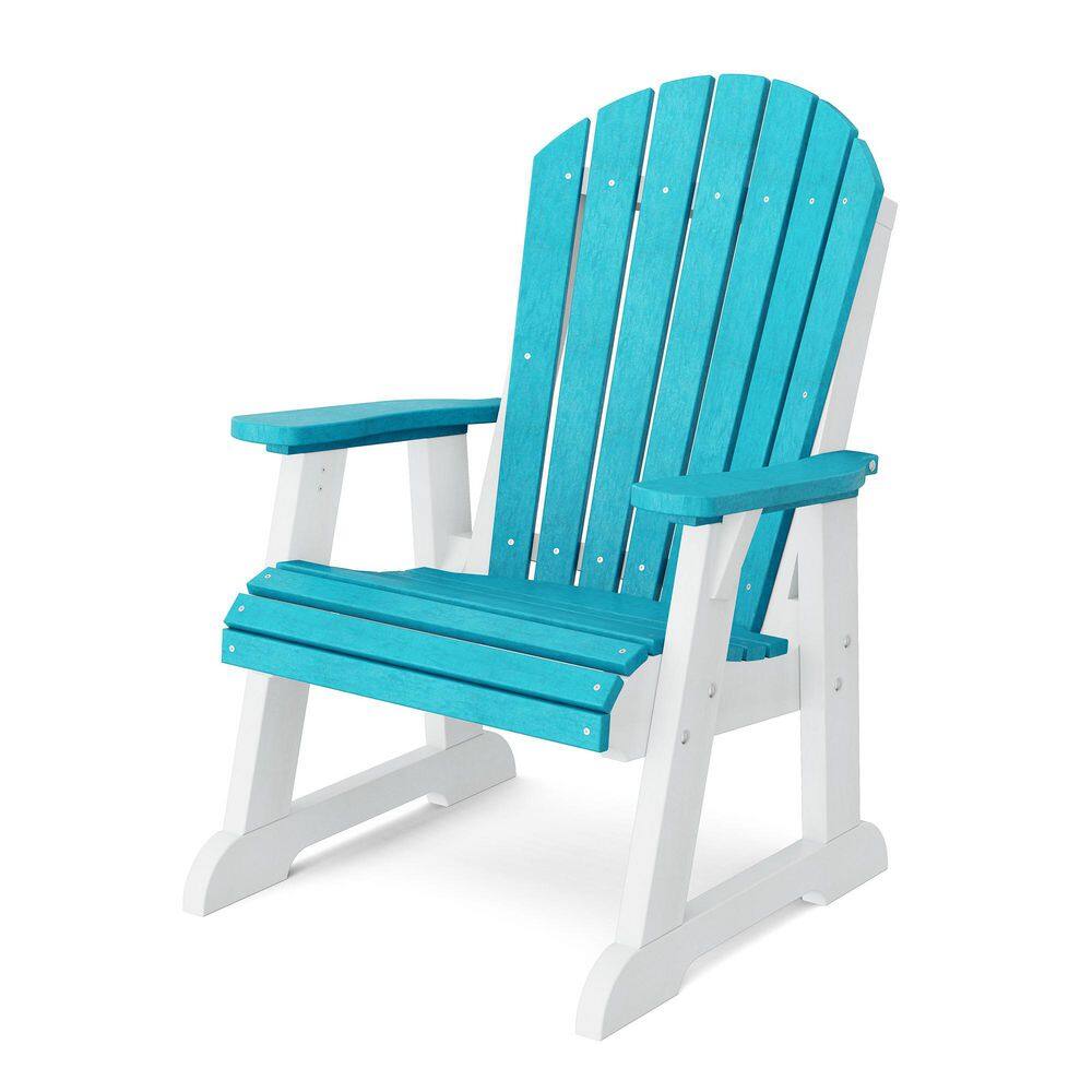 Heritage Aruba Blue and White Plastic Outdoor High Fan Back Chair price history on PriceWatchPro
