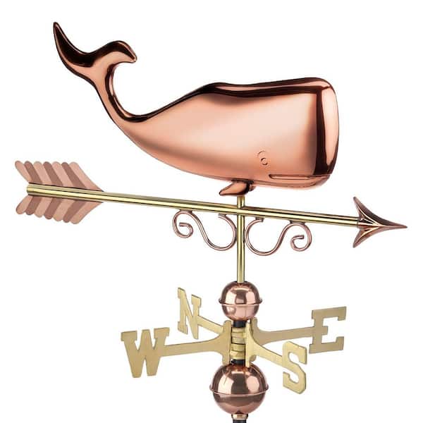 Pure Copper Save the Whales Weathervane