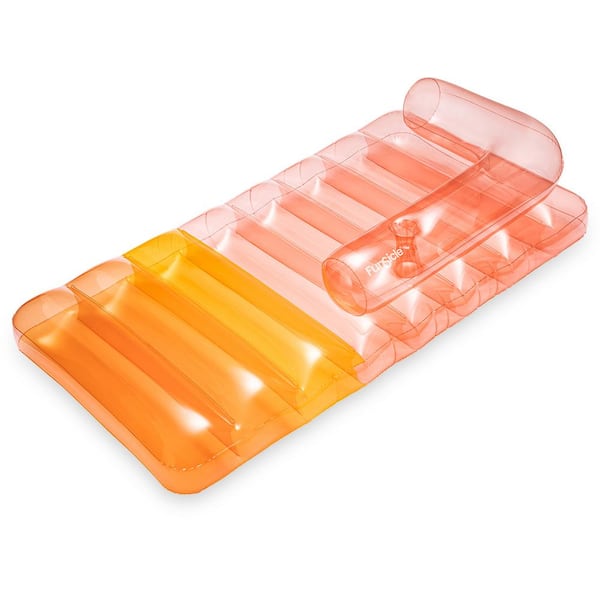 6 ft. Rose Pink and Orange Sofa Bed Lounge Float