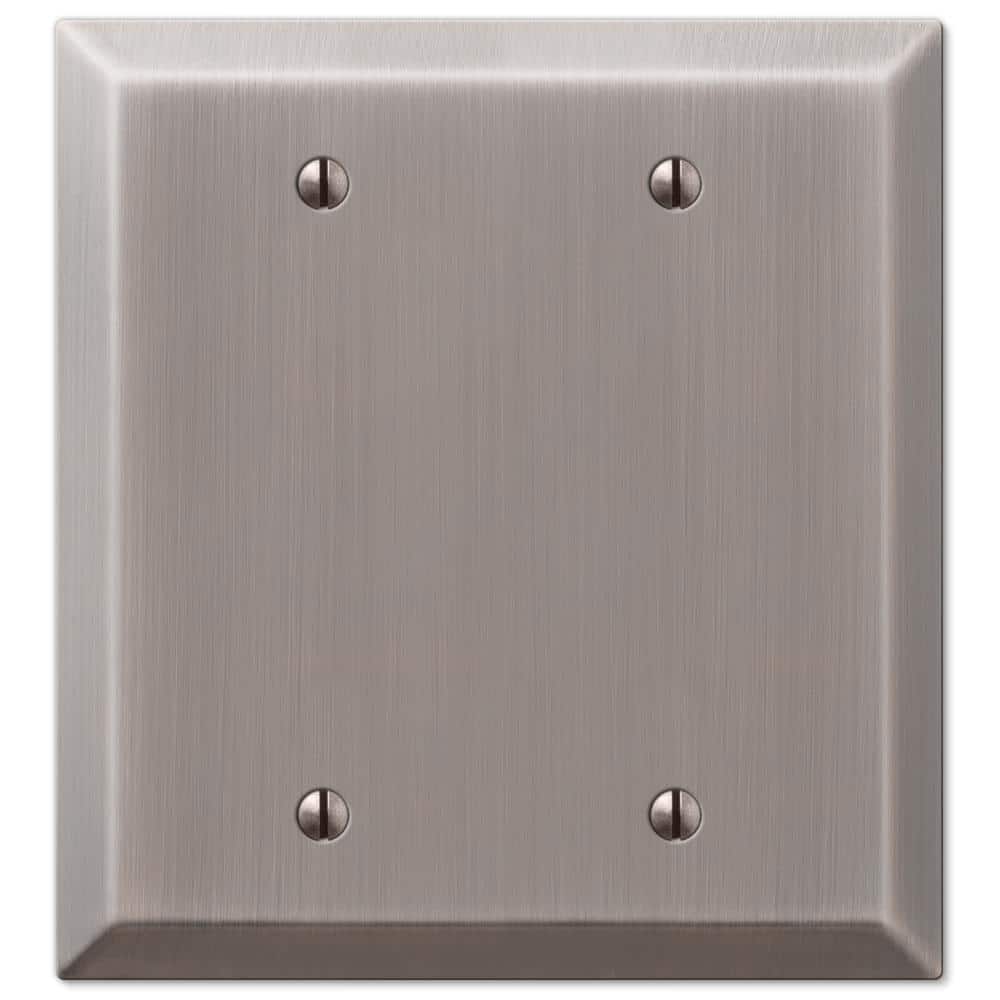 Metallic 2 Gang Blank Steel Wall Plate - Antique Nickel price history on PriceWatchPro