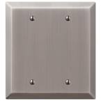 Metallic 2 Gang Blank Steel Wall Plate - Antique Nickel
