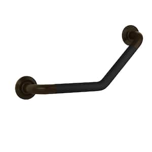 20 in. Angled Concealed Screw ADA Compliant Grab Bar with Optional Toilet Paper Holder in Oil-Rubbed Bronze