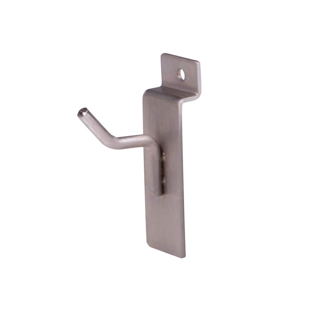 1 in. Satin Nickel Hook for Slatwall (Pack of 96)