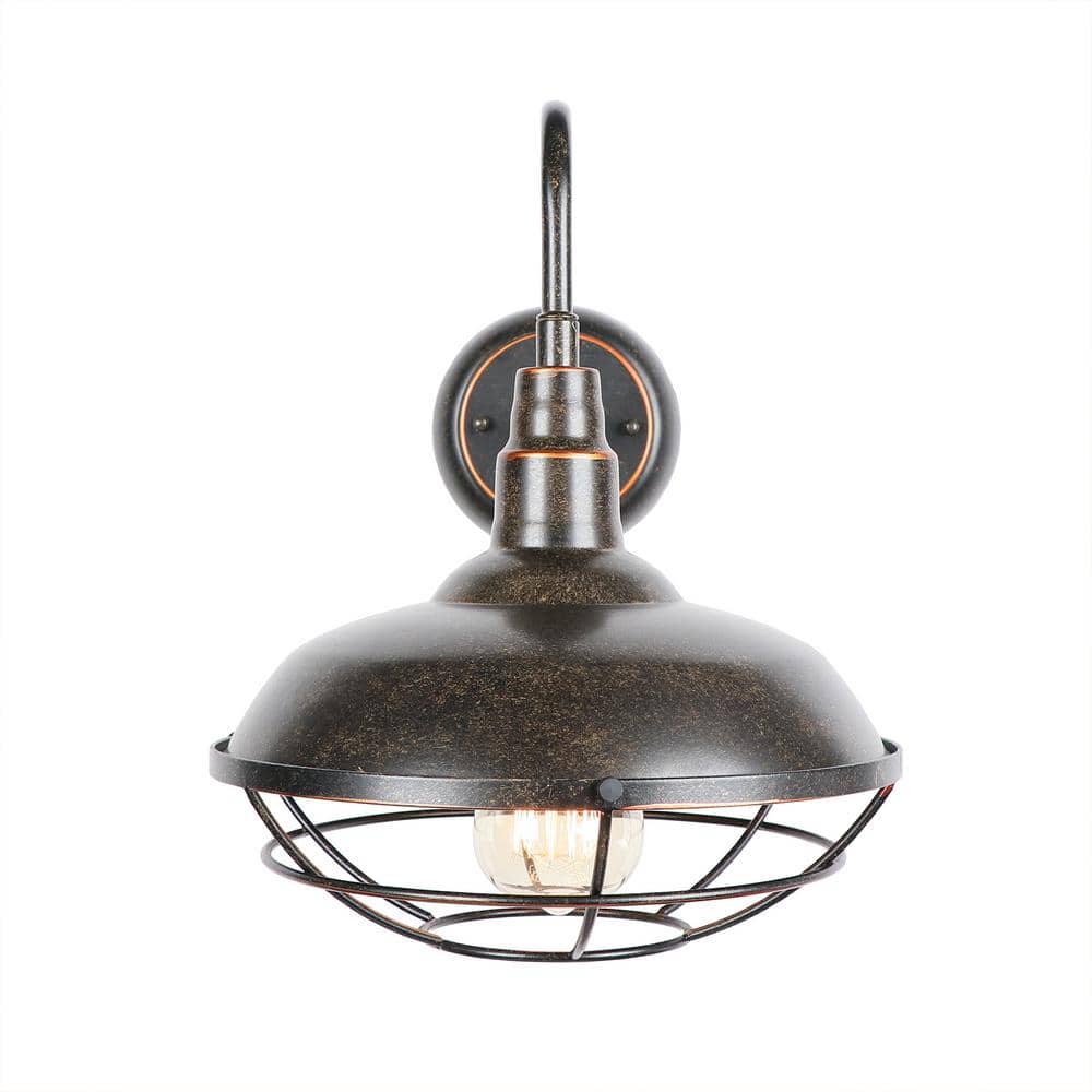 1-Light Oil Rubbed Bronze Outdoor Wall Lighting Wall Mount Barn Light Sconc
