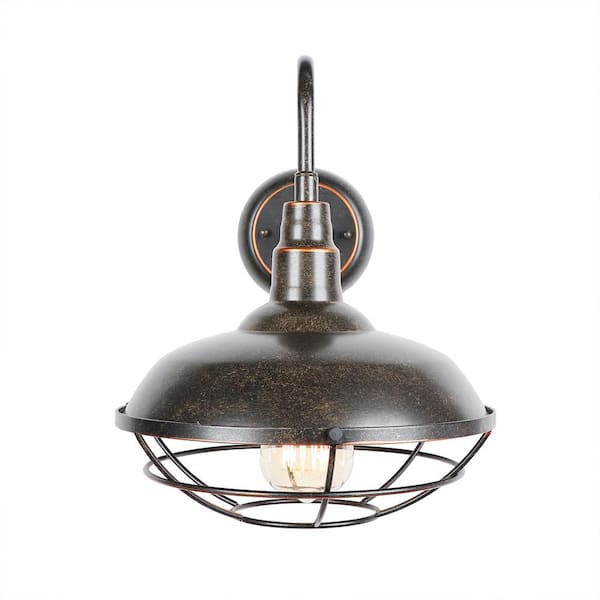 Unbranded 1-Light Oil Rubbed Bronze Outdoor Wall Lighting Wall Mount Barn Light Sconce