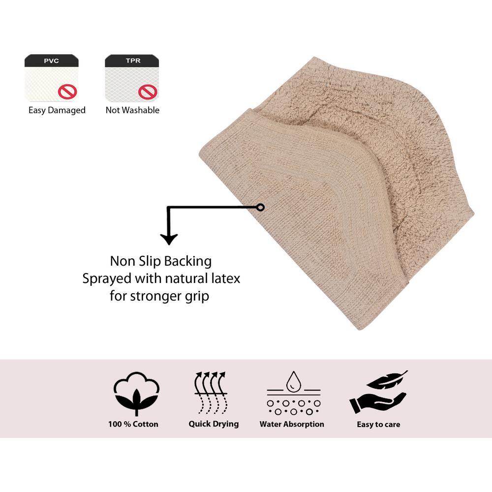 Linen Cotton Tufted Toilet Lid Cover, 18"x18"