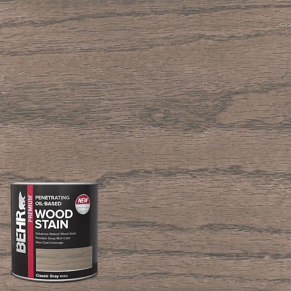 BEHR PREMIUM 1 qt. #TIS-512 Classic Gray Transparent Oil-Based Penetrating Interior Wood Stain