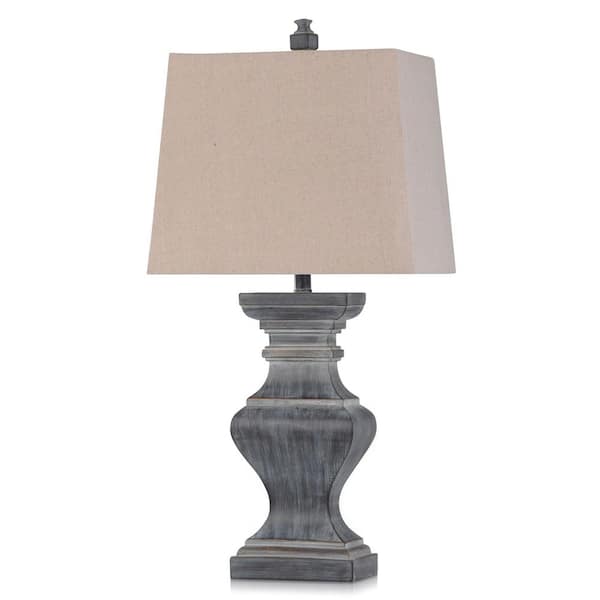 StyleCraft Malta 33.5 in. Distressed Black Table Lamp