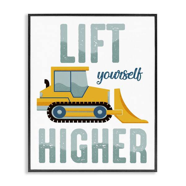 Stupell Industries Lift Yourself Higher Phrase by Marcus Prime Black Framed Typography Giclee Art Print 20 in. x 16 in.