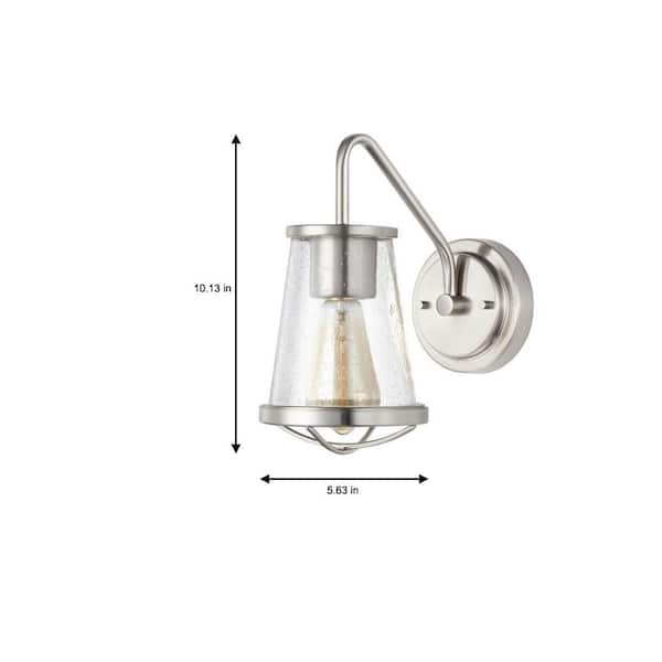Georgina 1-Light Brushed Nickel Wall Sconce
