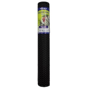 3 ft. x 25 ft. Black Poultry Hex Fence