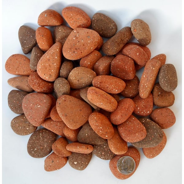 BUTLER ART AND DESIGN Rock Ranch 0.25 cu. Ft. 20 lbs. 1/2 in. to 1 in. Tumbled Clay Spanish Style Roof Tile for Landscaping and Gardening