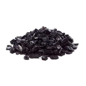 1/2 in. to 3/4 in. Black Classic Fire Glass (25 lbs. Bag)