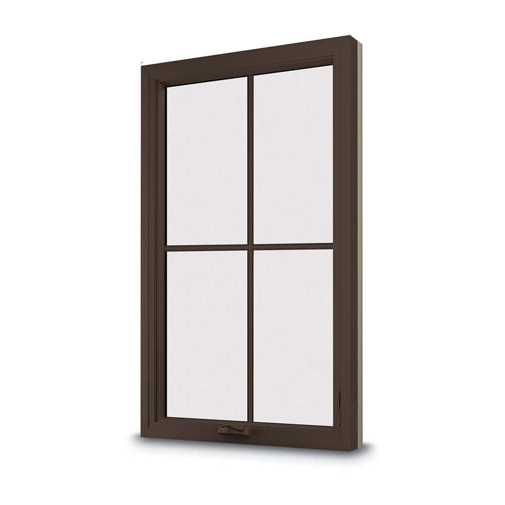 100 Series 29.5 in. x 59.5 in. Dark Bronze RH Casement Composite Window Dark Bronze Int/Hdw, SmartSun Glass, Grilles price history on PriceWatchPro