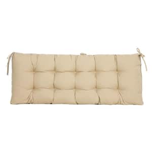 Outdoor Seat Cushions Bench Settee Loveseat Tufted Seat Pillow of Wicker for Patio Furniture (Beige)