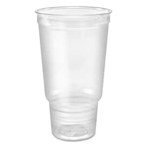 32 oz. Clear Disposable Plastic Cups, Cold Drinks, PET, 25 / Bag, 20 Bags / Carton