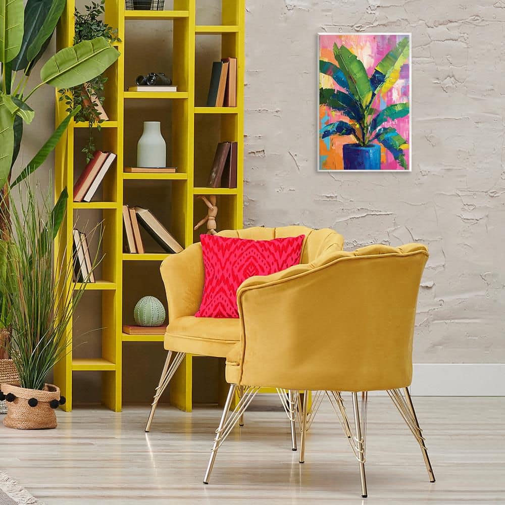 Modern Bright House Plant by LSR Design Studio Unframed Abstract Graphic Art Print 19 in. x 13 in. price history on PriceWatchPro