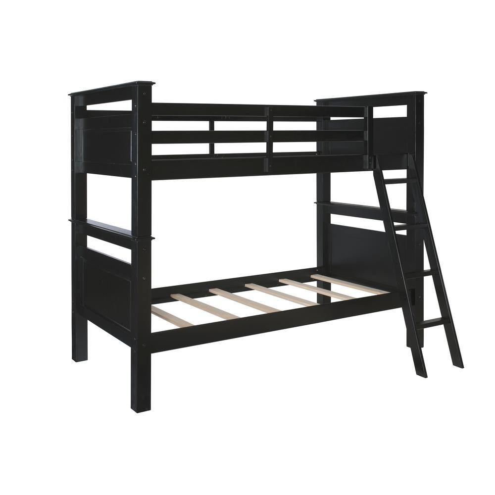 Linon Home Decor Dusty Black Bunkbed Thd4569 - The Home Depot