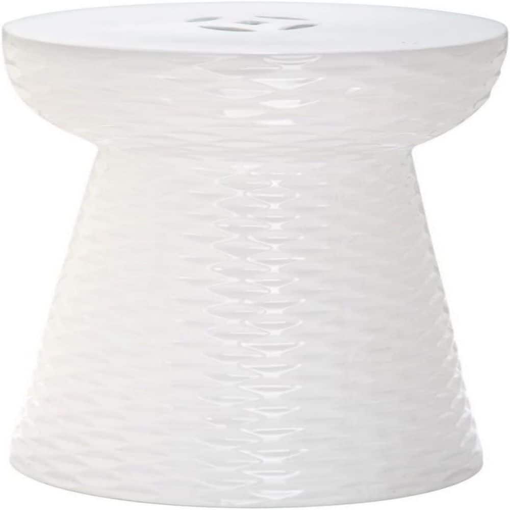 Glazed Ceramic Decorative Garden Stool, White price history on PriceWatchPro