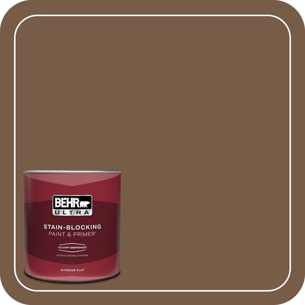 1 qt. #N250-7 Mission Brown Extra Durable Flat Interior Paint & Primer price history on PriceWatchPro