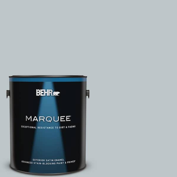 BEHR MARQUEE 1 gal. #N490-2 Icicles Satin Enamel Exterior Paint & Primer