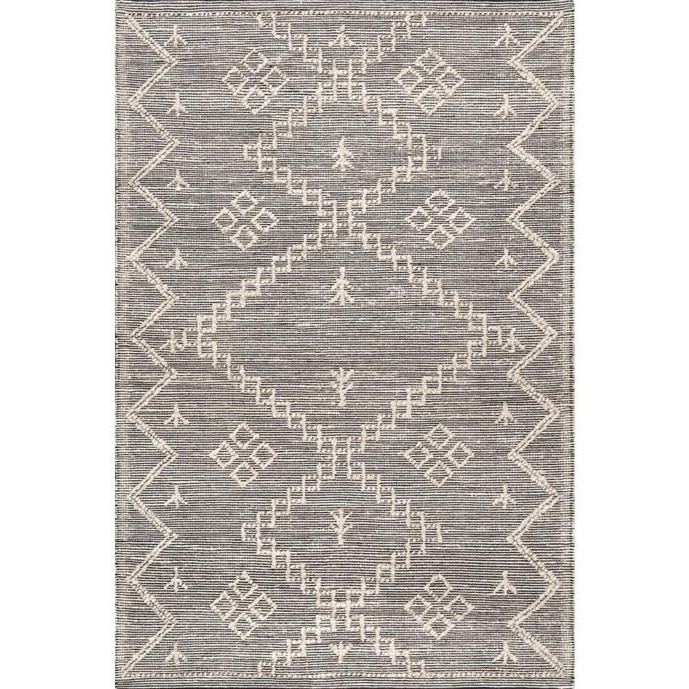 nuLOOM Moroccan Julianne Jute Beige 6 ft. x 9 ft. Indoor Area Rug