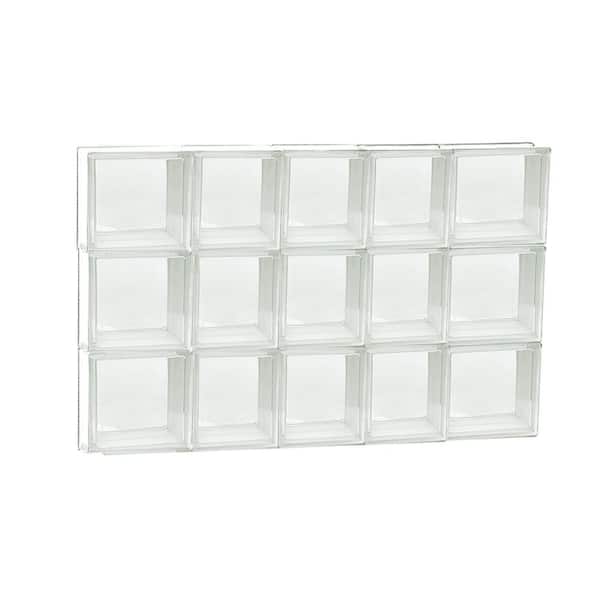 Clearly Secure 32.75 in. x 23.25 in. x 3.125 in. Frameless Non-Vented Clear Glass Block Window