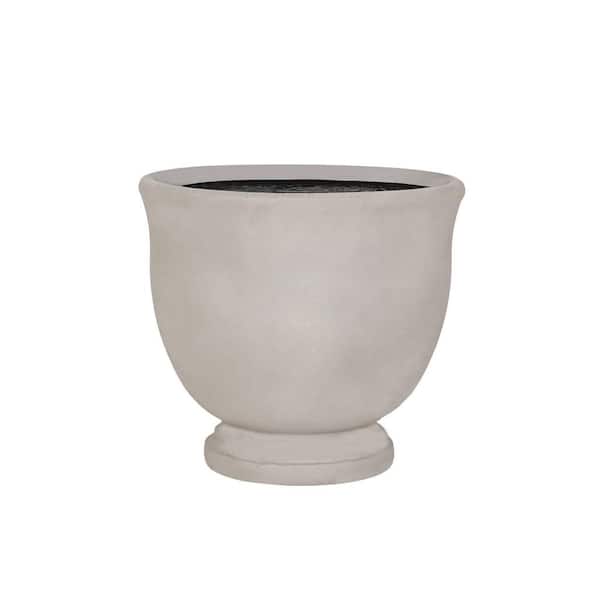 PRIVATE BRAND UNBRANDED 10 in. Light Cement Urn Planter (Set of 4)