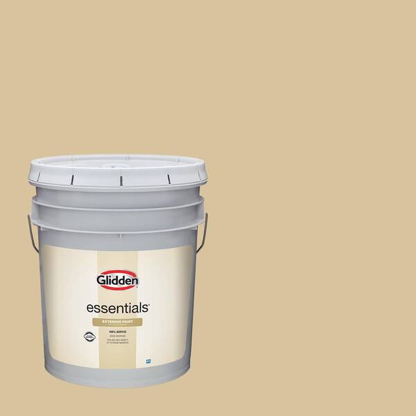 Glidden Essentials 5 gal. PPG1095-4 Golden Ecru Semi-Gloss Exterior Paint