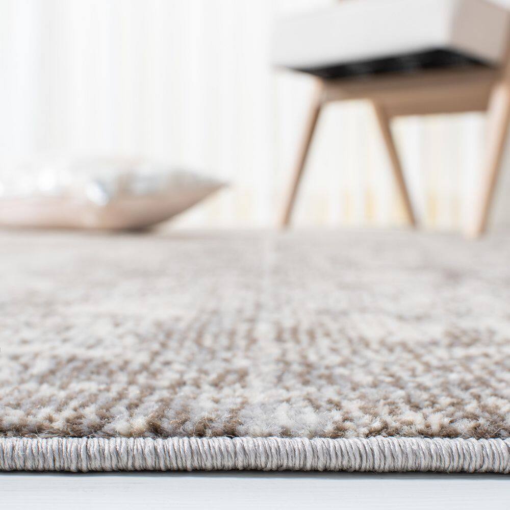 Metro Elegance 10'x10' Square Gray Synthetic Easy-Care Rug