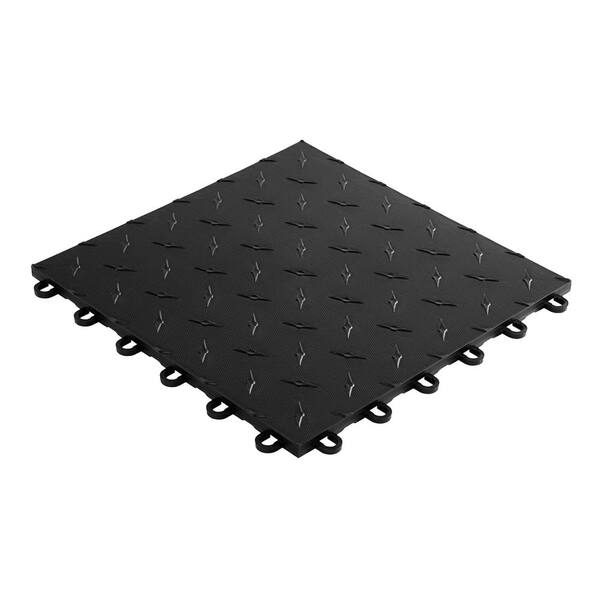 Swisstrax 12 in. W x 12 in. L Jet Black Diamondtrax Home Polypropylene  Commercial Garage Flooring (10-Tile/Pack) (10 sq. ft.) HOME-DMD-JB-10PK -  The Home Depot