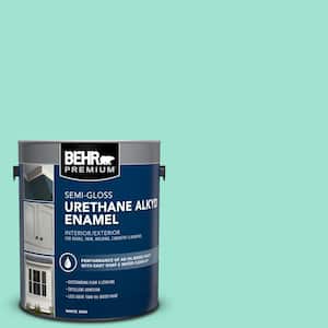 1 gal. #P430-2 Aqua Wish Urethane Alkyd Semi-Gloss Enamel Interior/Exterior Paint