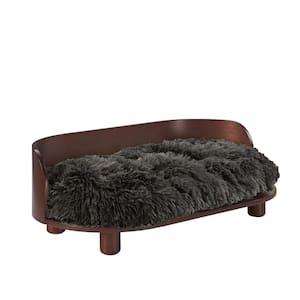 Kuai Medium Bent Wood Dark Brown Dog Bed